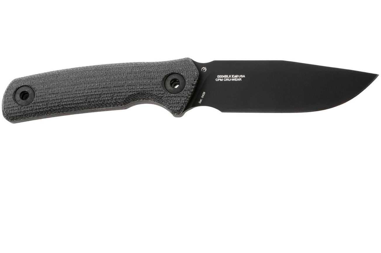 Zero Tolerance 0004BLK, Black CPM Cru-Wear, Black Micarta vaststaand mes