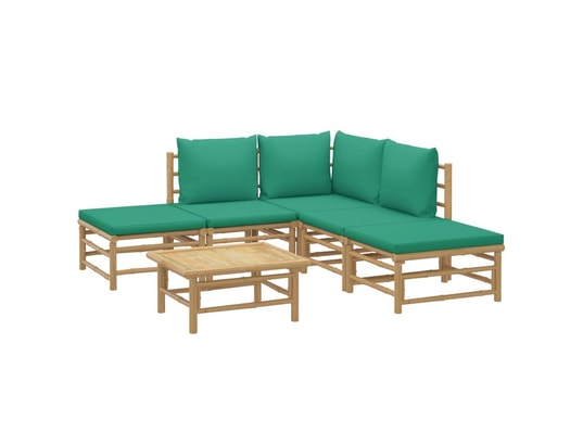 LES TENDANCES - Salon extérieur Salon de jardin-vert-5 places-55x65x30-490625