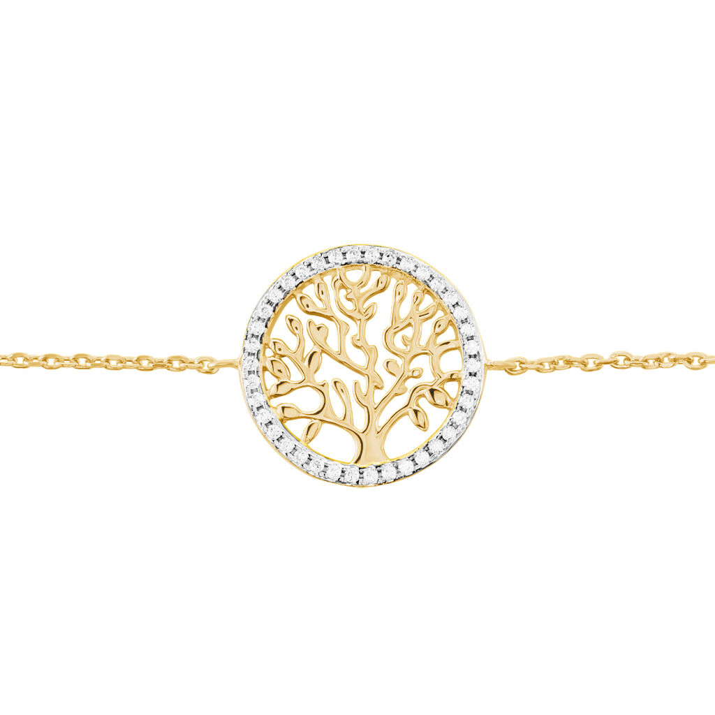Bracelet Theolina Plaqué Or Jaune Oxyde De Zirconium