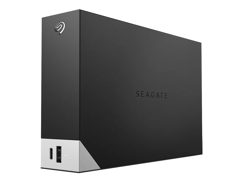 Seagate One Touch with hub STLC8000400 - Harddisk - 8 TB - ekstern (stationær) - USB 3.0 - sort - med Seagate Rescue Data Recovery