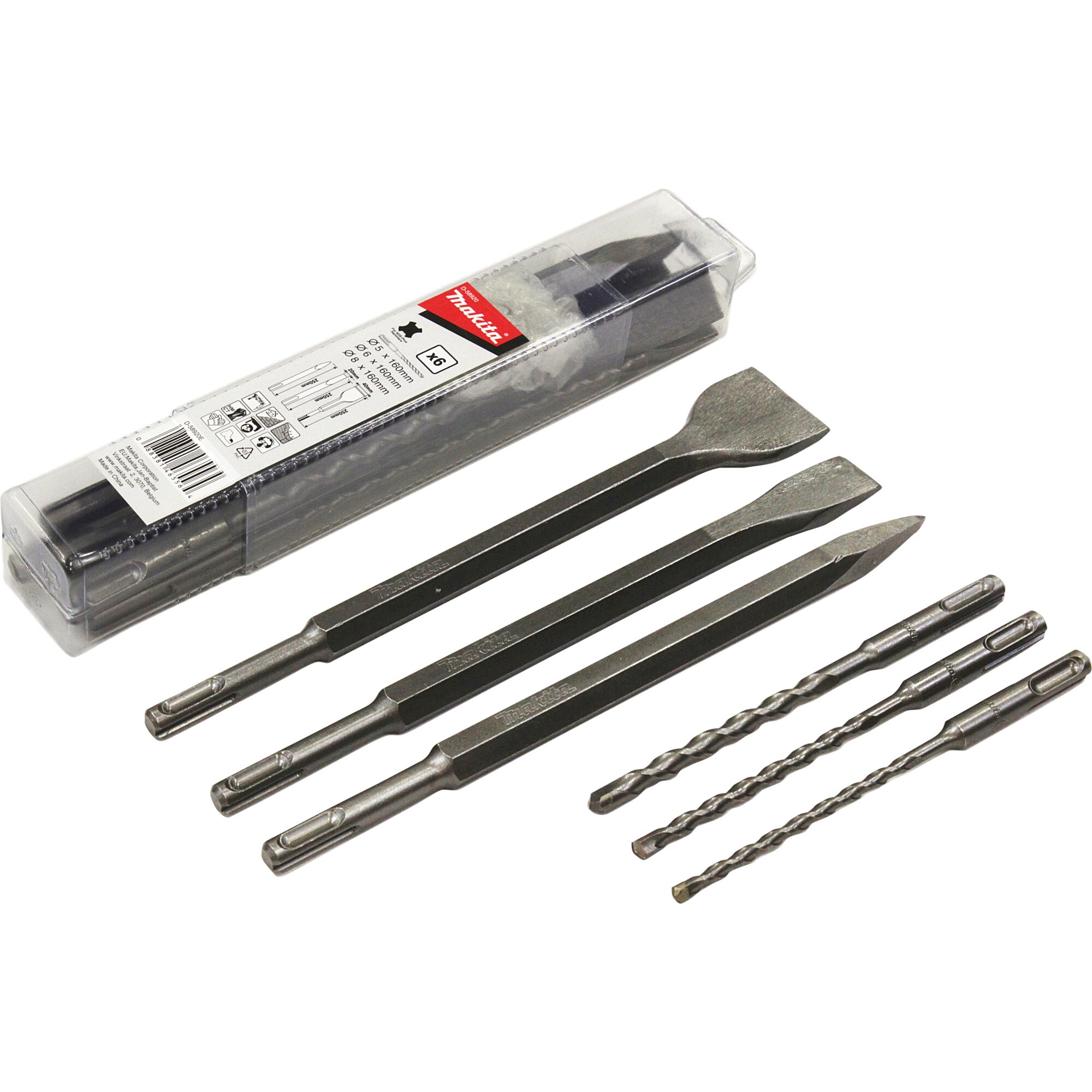 Makita Meißel- & Bohrer-Satz SDS+ Bohrer- und Meißel-Set