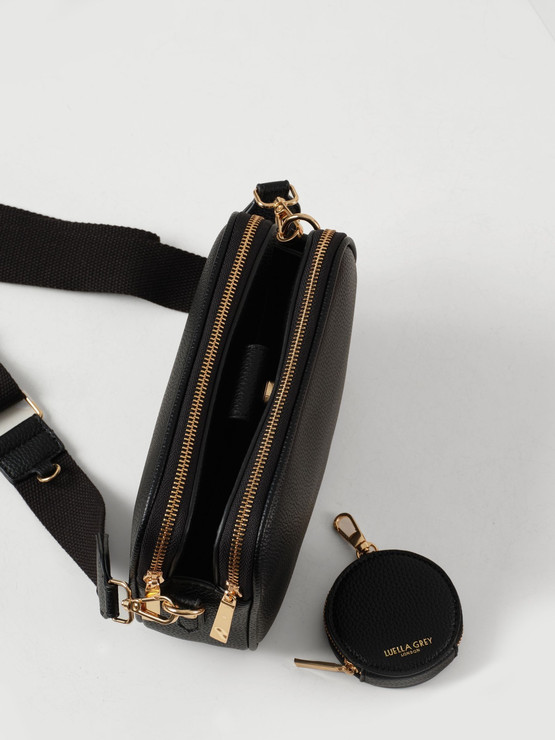Zwart - Luella Grey Luella Grey Siobhan Camera Cross-Body Black Bag