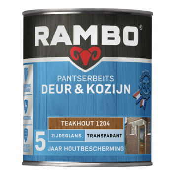 Rambo Pantserbeits Deur & Kozijn zijdeglans transparant teakhout 750 ml