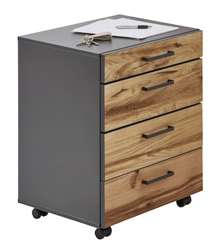 CASAVANTI Rollcontainer 60 x 65 cm Graphit/ Eiche