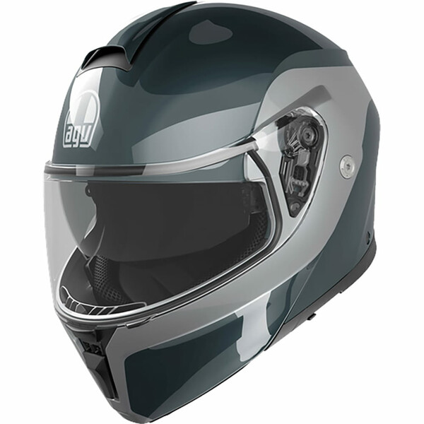 AGV - Casque Streetmodular Levico Gris Foncé / Argent