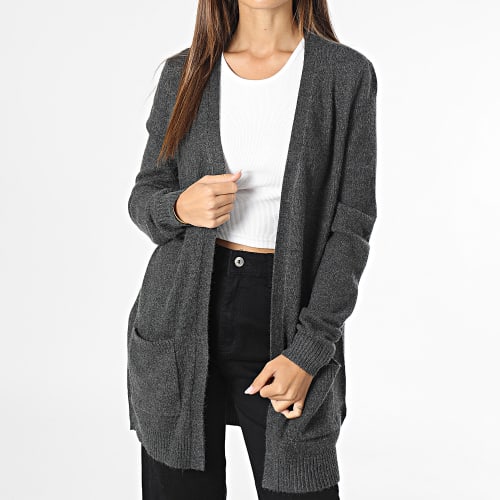 Gilet Femme Lesly Gris Anthracite Chiné