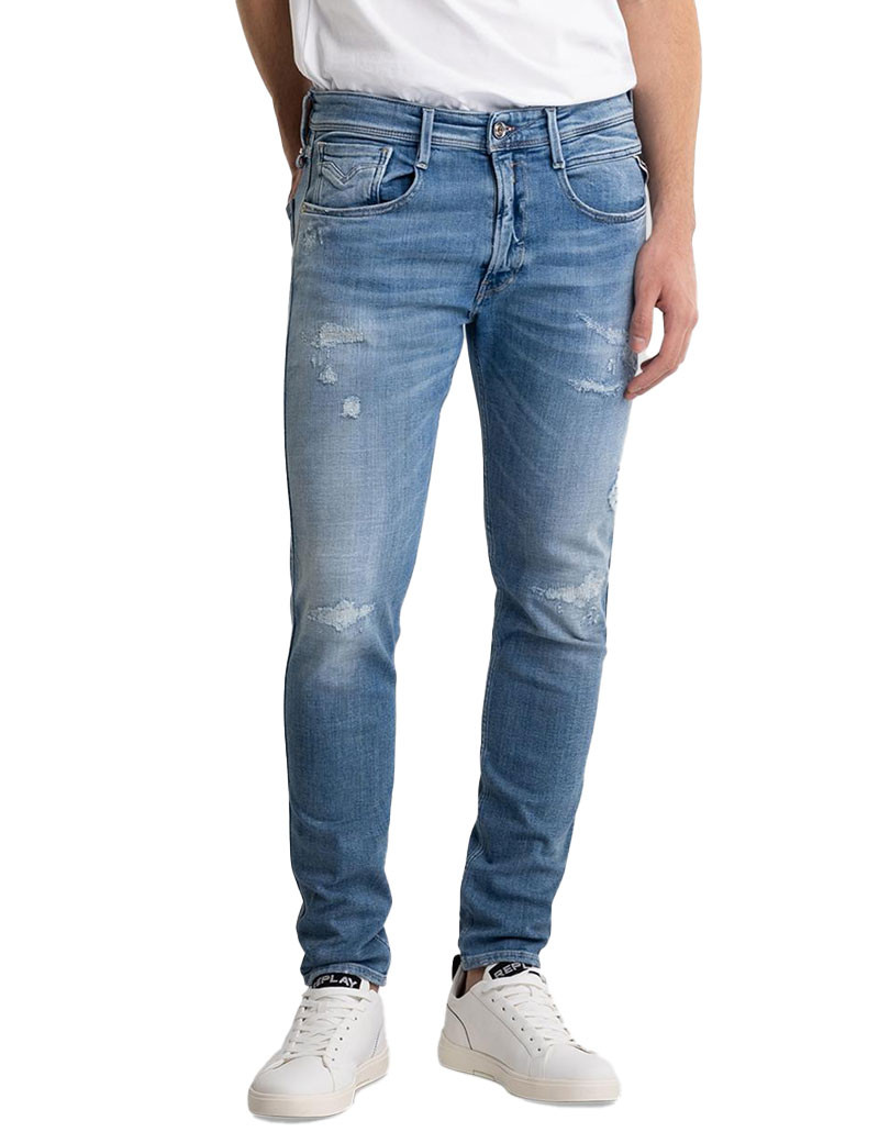 REPLAY JEAN HOMME BRONNY STRETCH DESTROY USED