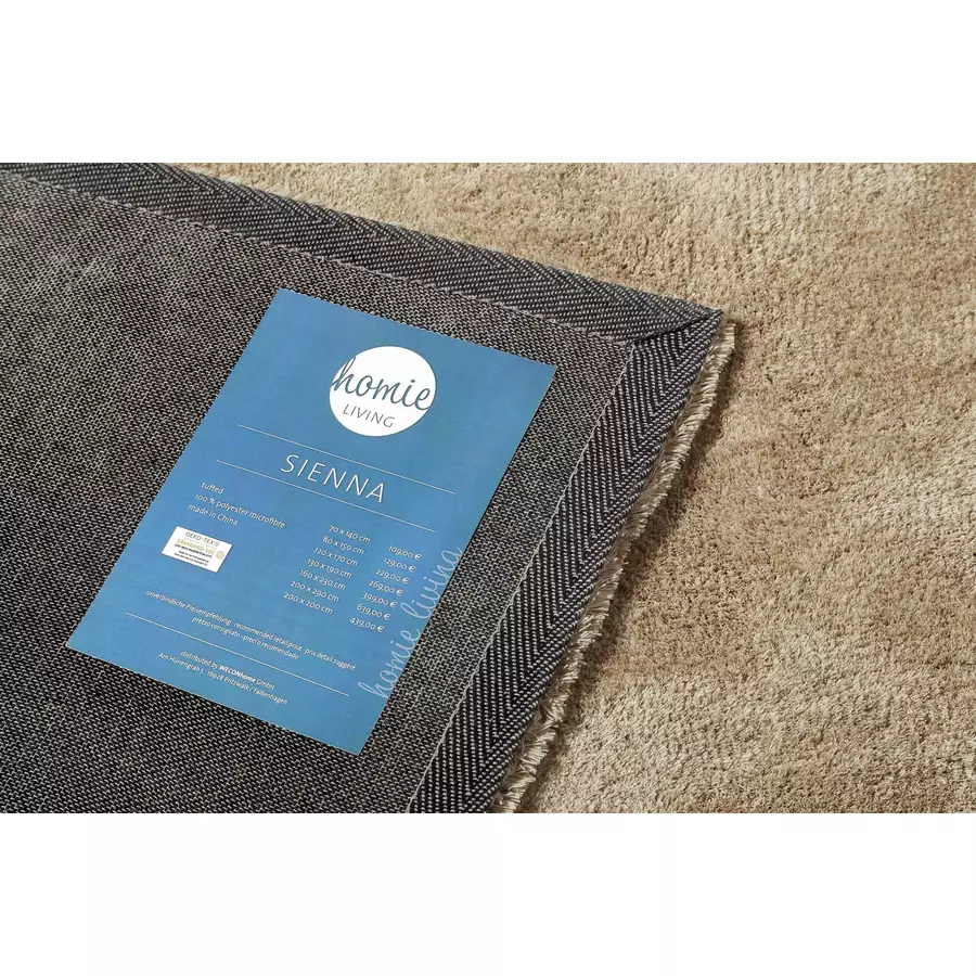Homie Living Hochflorteppich Sienna beige braun
