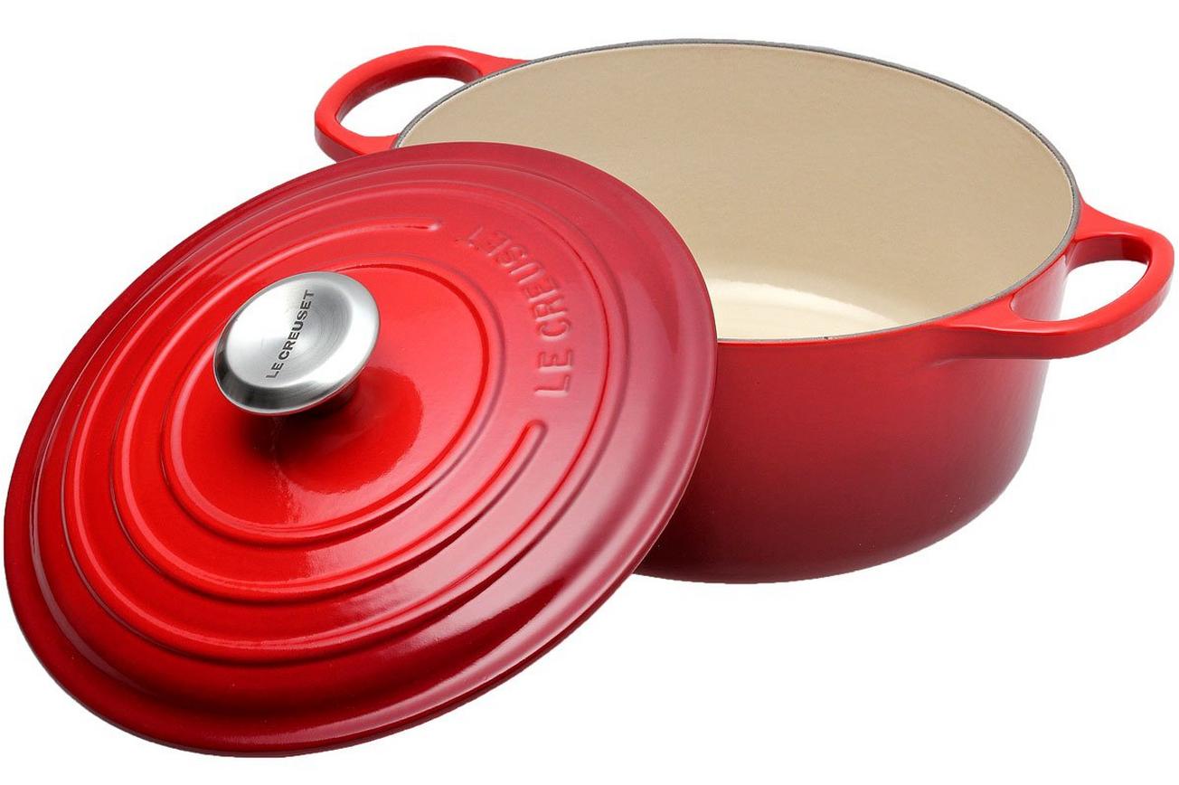 Le Creuset braadpan - cocotte 24cm, 4,2L rood