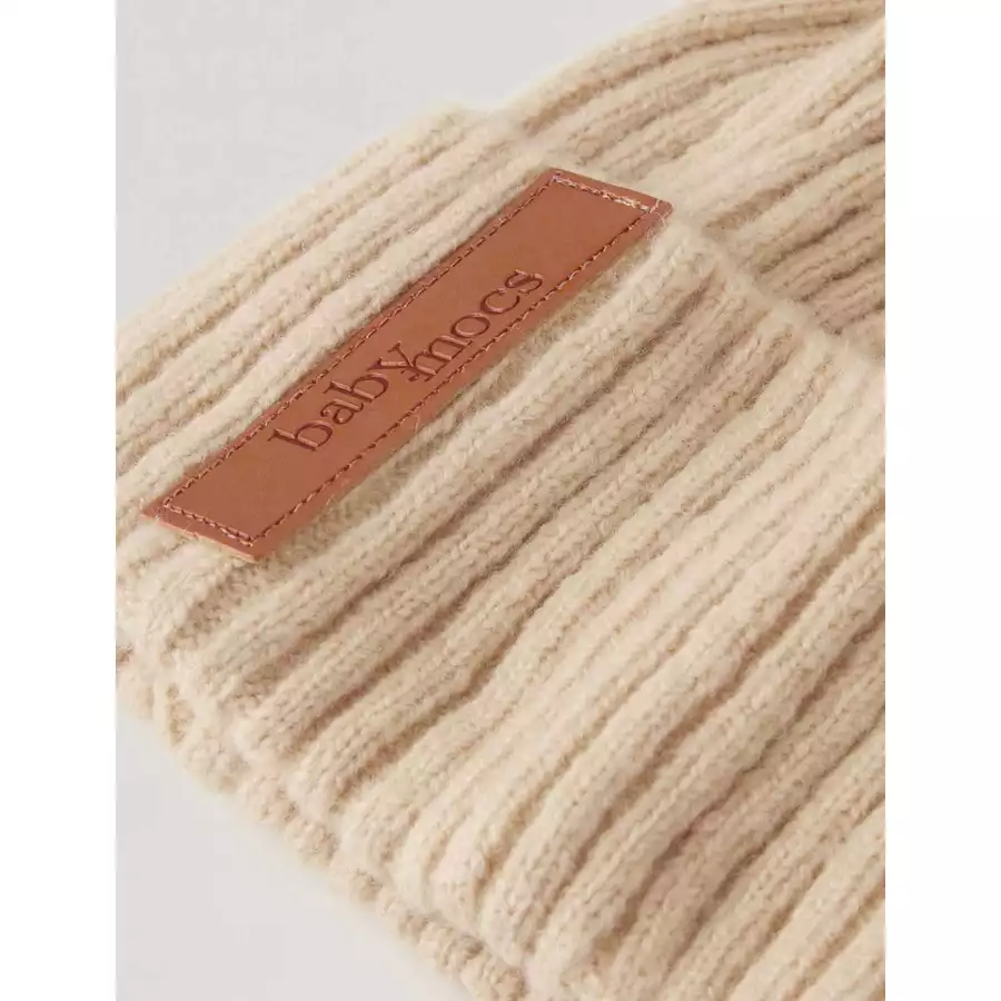 BabyMocs Mütze Vegan beige