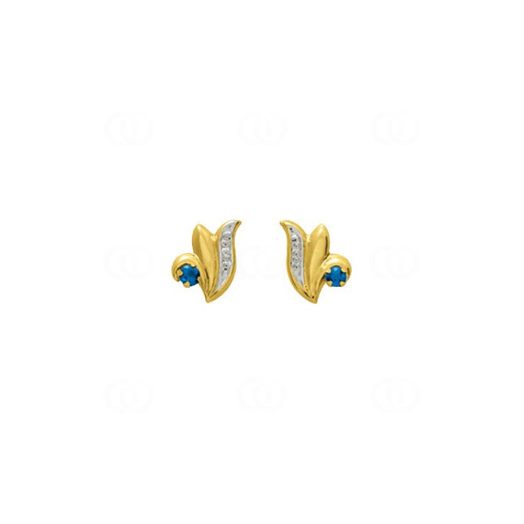 Ohrstecker 750/18 K Gelbgold mit Saphir