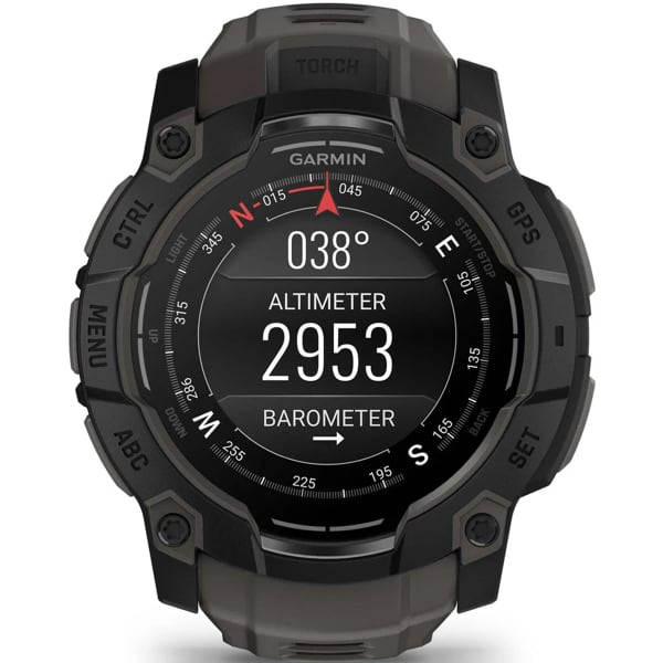 Montre cardio GPS GARMIN INSTINCT 3 50 MM AMOLED B LACK BEZEL W/ CHARCOAL BAND