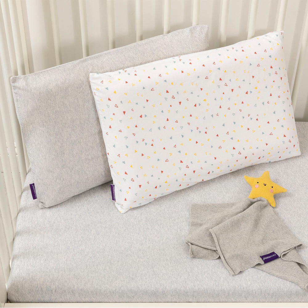 ClevaMama ClevaFoam Babykissenbezug, 2er-Pack, Grau