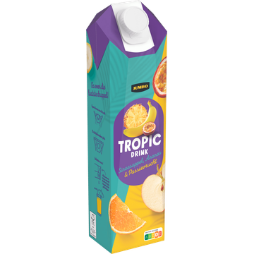 Jumbo Tropic Drink Sinaasappel, Ananas & Passievrucht 1 L