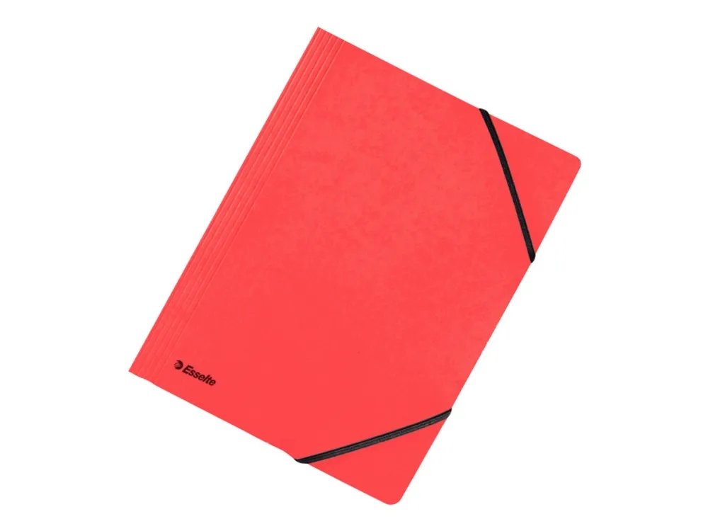Elastikmappe uden klapper Esselte FSC® A4 Rød - (25 stk.)