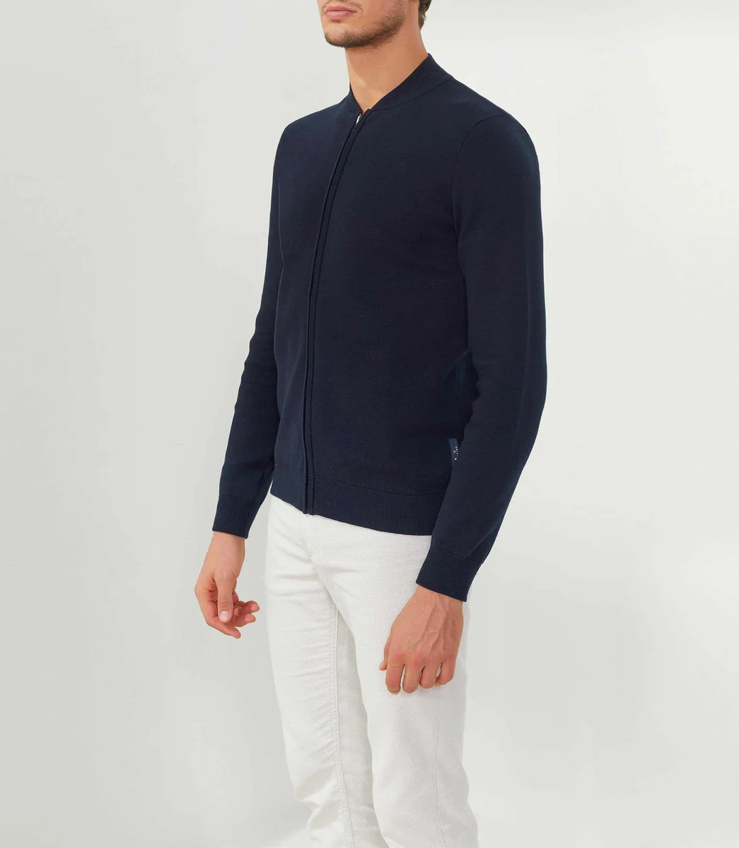 Gilet full zip style campus marine 