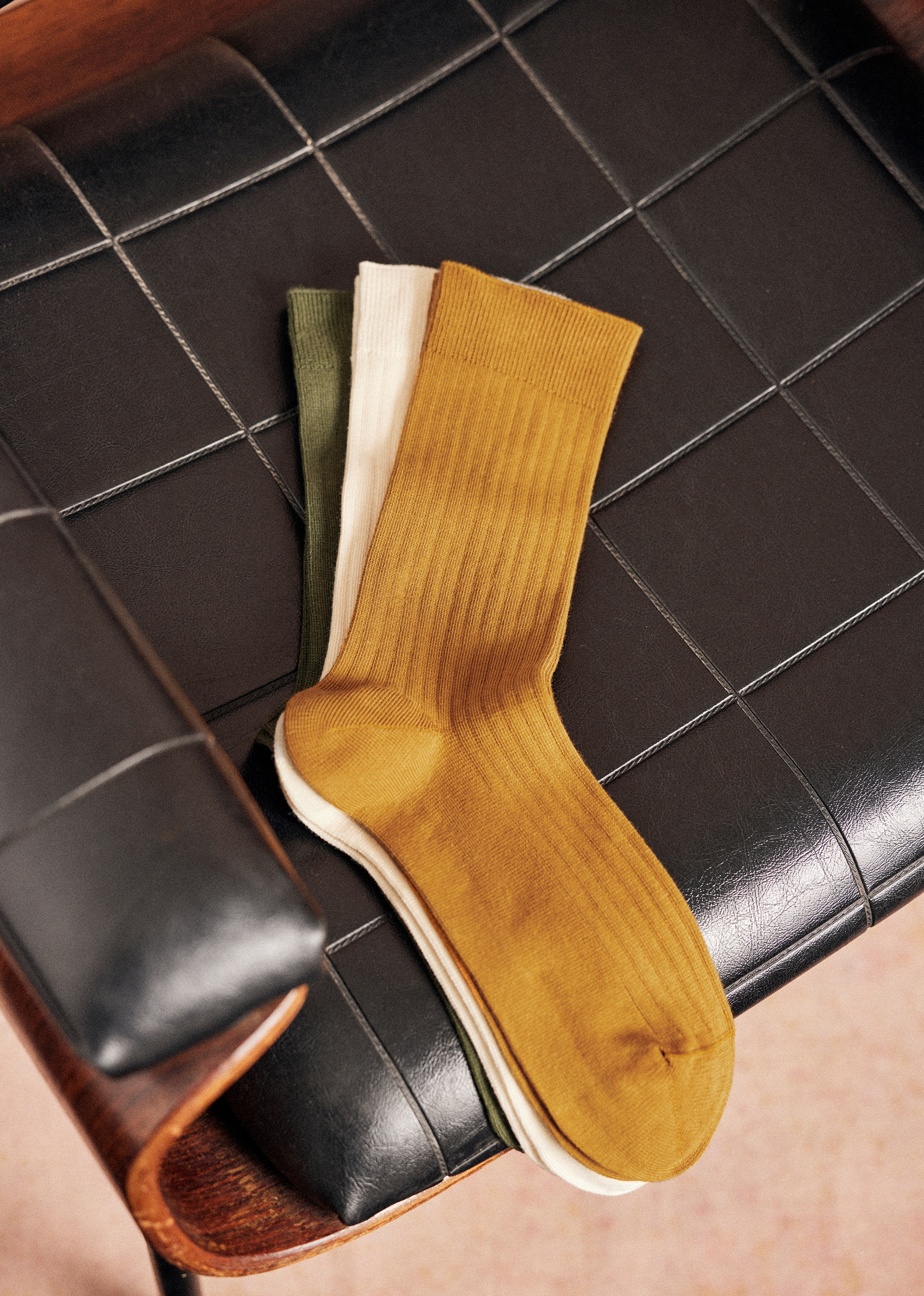 Chaussettes Pack Ivie - Camel / Écru / Vert - LES COMPOSANTES/DÉCOUVRIR 5906627