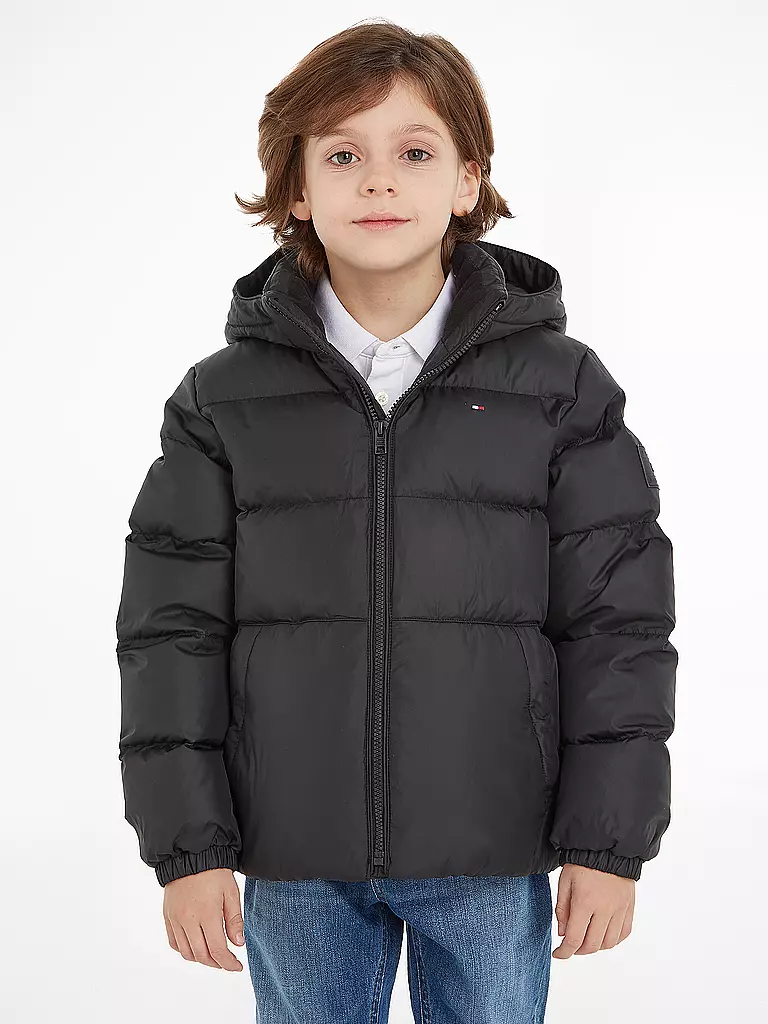 TOMMY HILFIGER Jungen Steppjacke schwarz