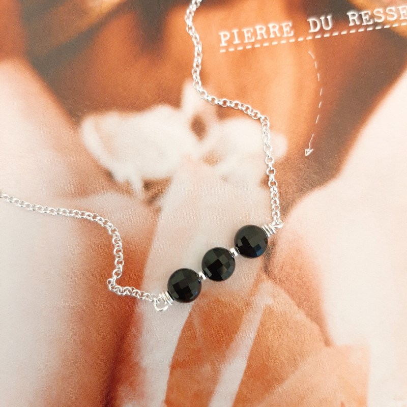 Collier Maya Onyx Argent 925