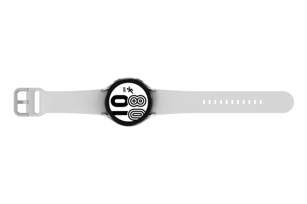 [OUTLET] - Samsung Galaxy Watch4 - 44 mm - sølv - smart ur med sportsbånd - hvid - display 1.36