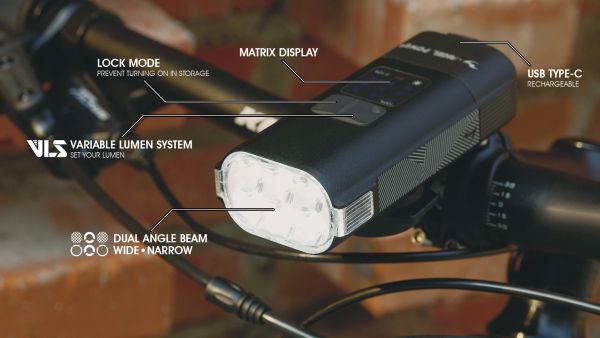 Moon Rigel Power Genopladelig Forlygte, 3600 Lumen