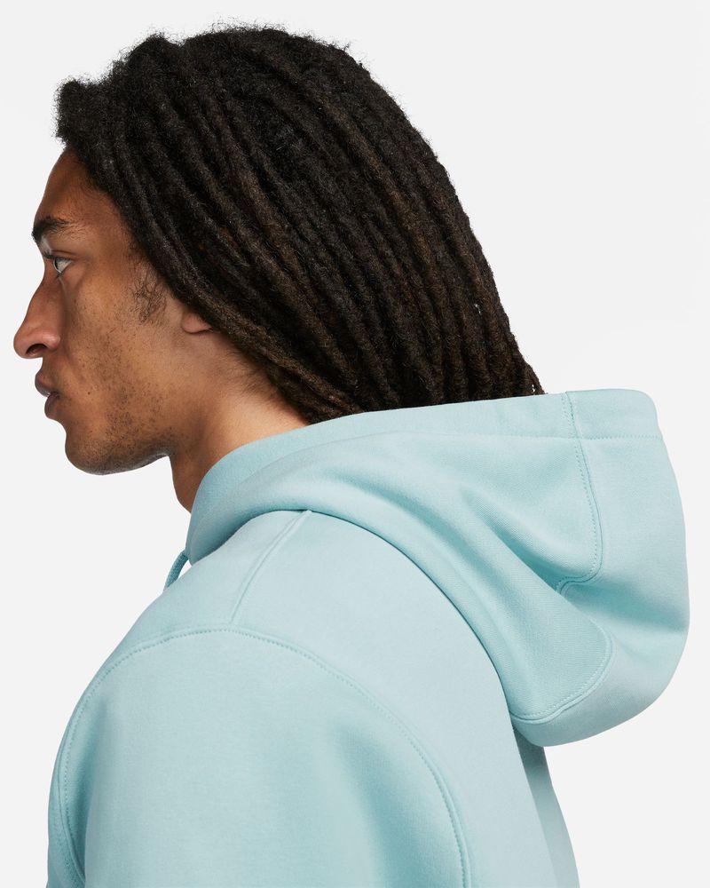 Sweat à capuche Nike Sportswear Club Fleece Vert & Blanc pour homme