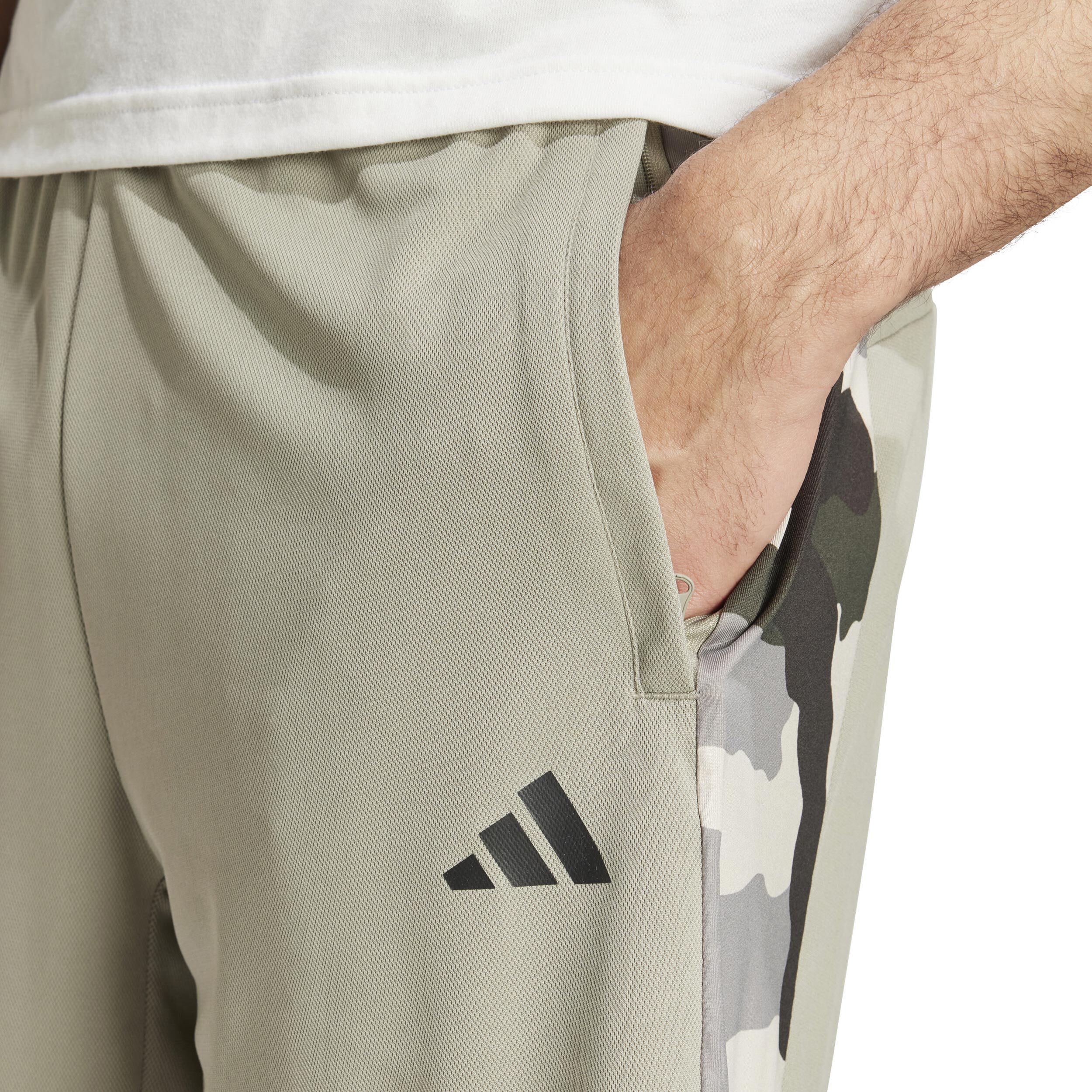 adidas Camo 1/4 Zip Shorts Hommes - Vert Olive
