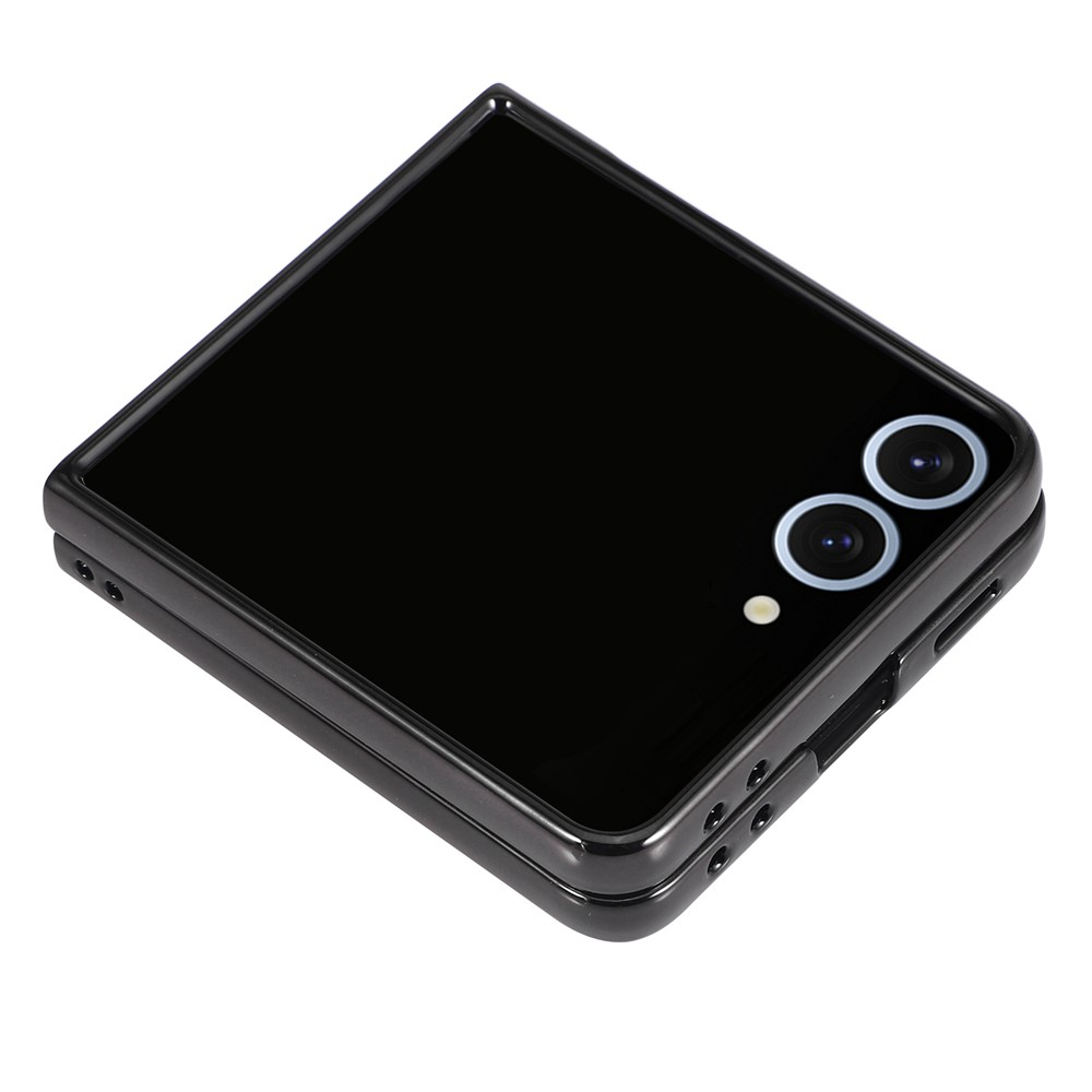 Samsung Galaxy Z Flip7 Hybrid Hardcase Schutzhülle im Glitzer Design - Schwarz