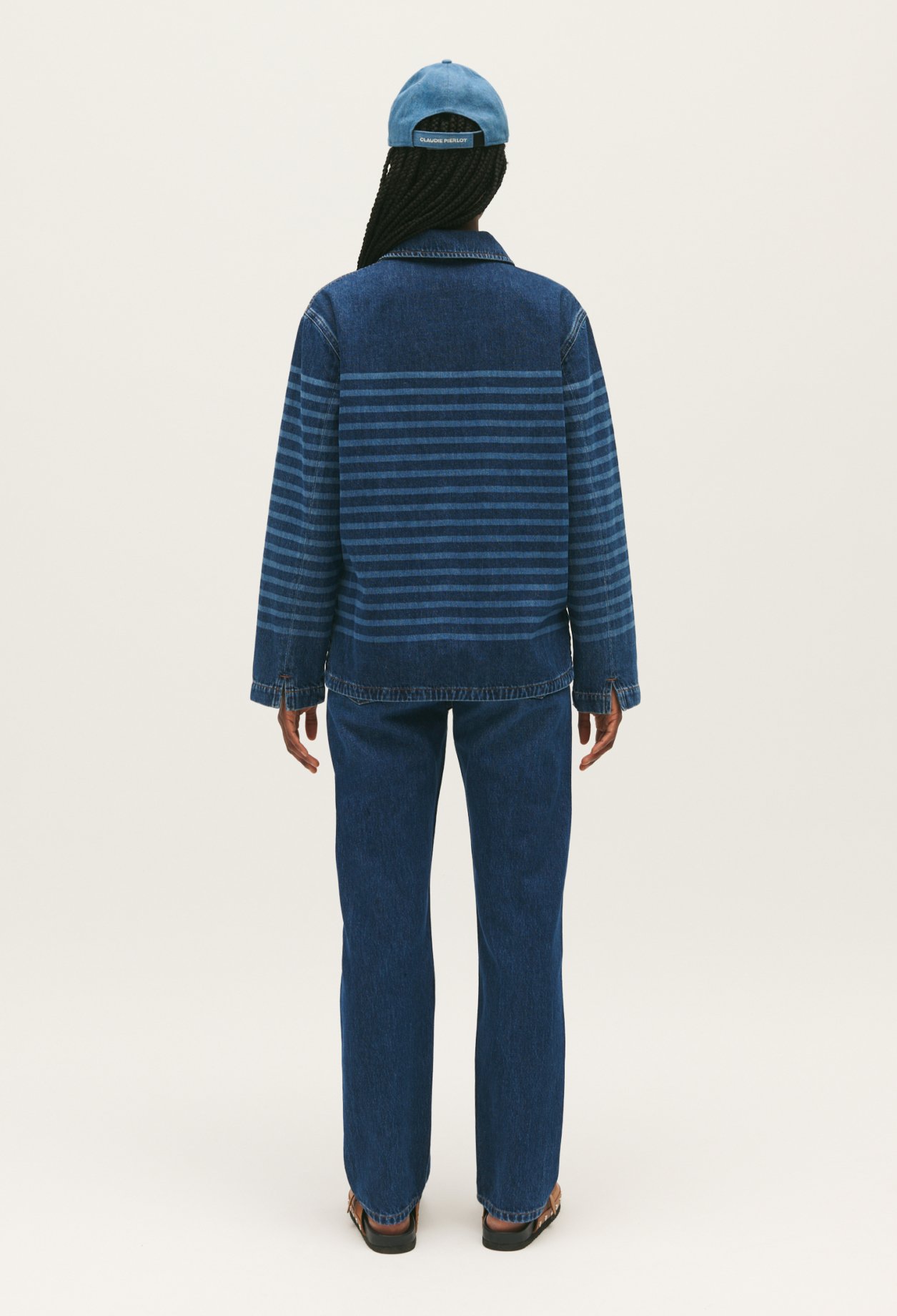 Top denim raye