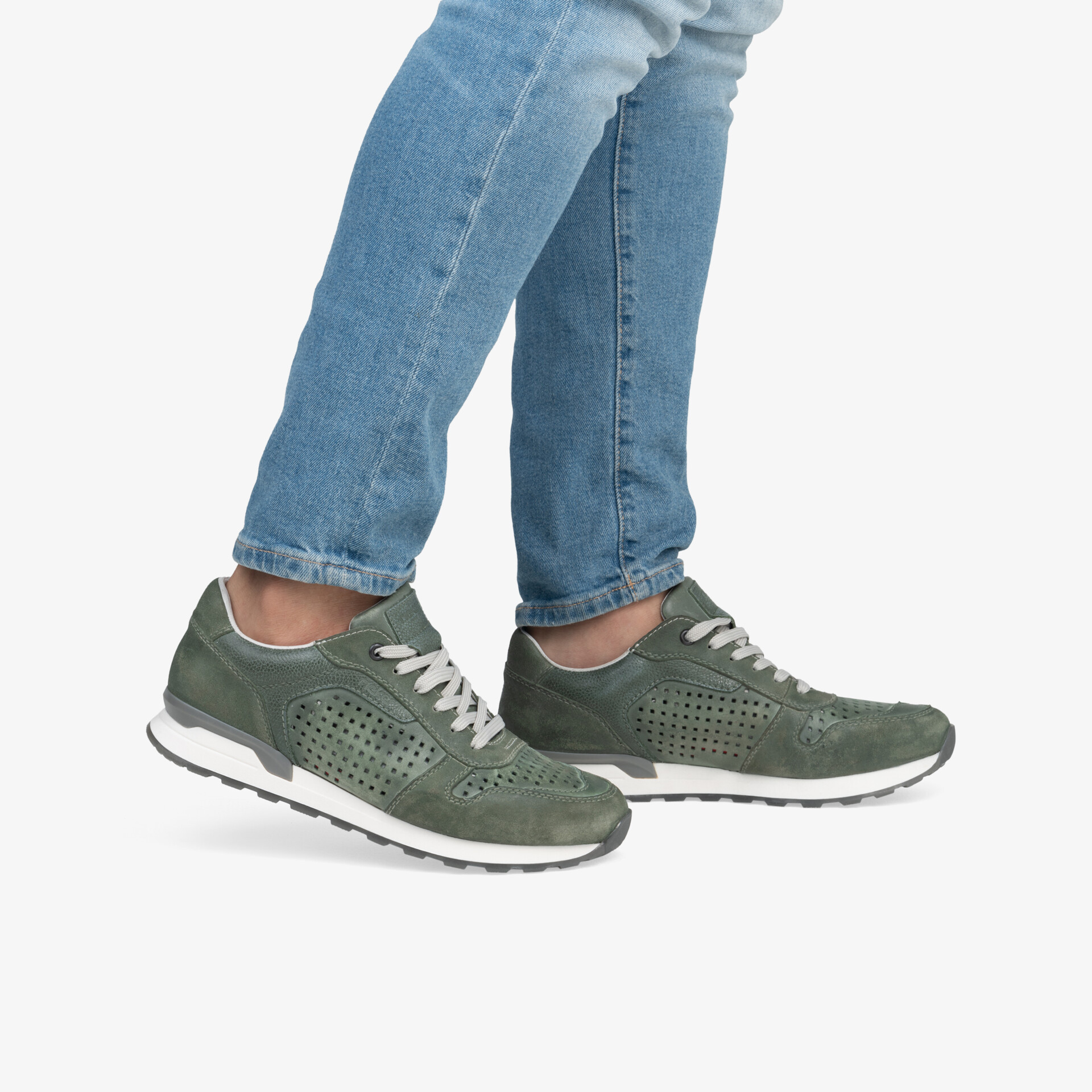 rieker Herren Schnürer olive