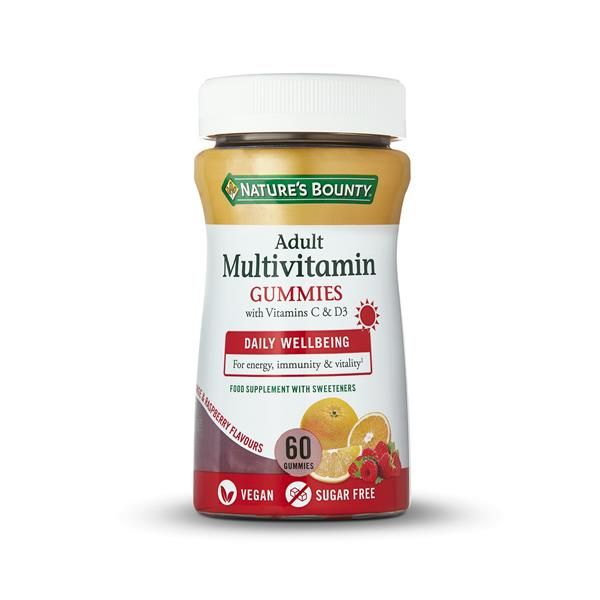 Mutivitaminico Para Adultos, Em Gomas Sabor Laranja Framboesa