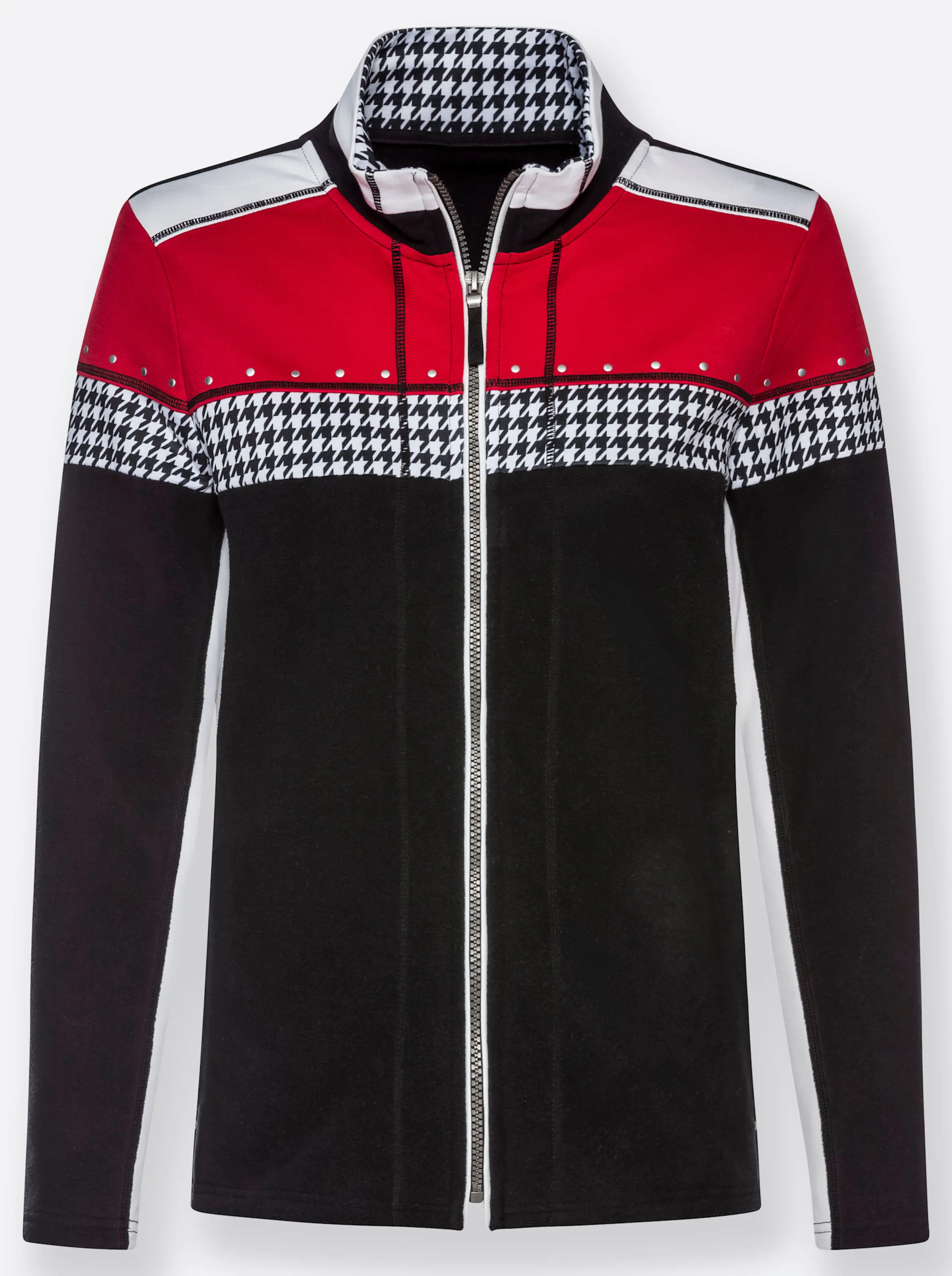 Fleecejacke in schwarz