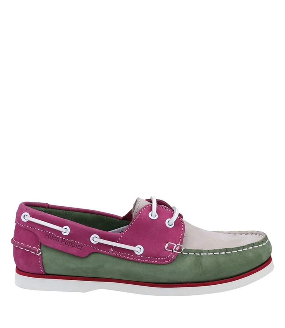 Hush Puppies - Chaussures bateau HATTIE - Femme (Vert / Rose / Gris) - UTFS9719