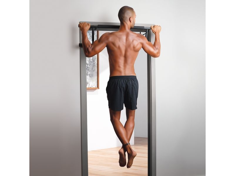 FitEngine Klimmzugstange Multi Door Gym, Schwarz Klimmzugstange geeignet für Boden- und Türmontage