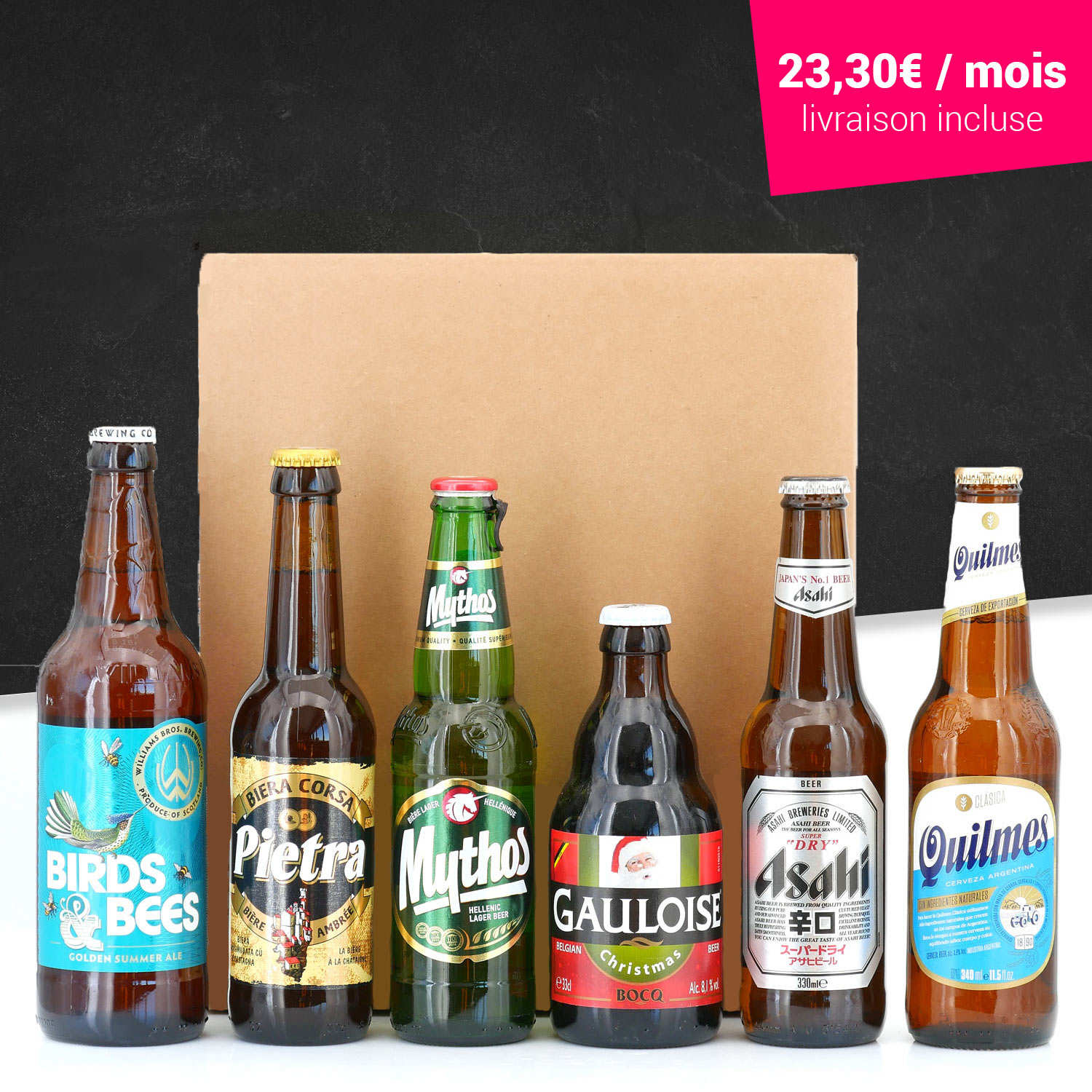 Box découverte 6 bières - abonnement 3 mois