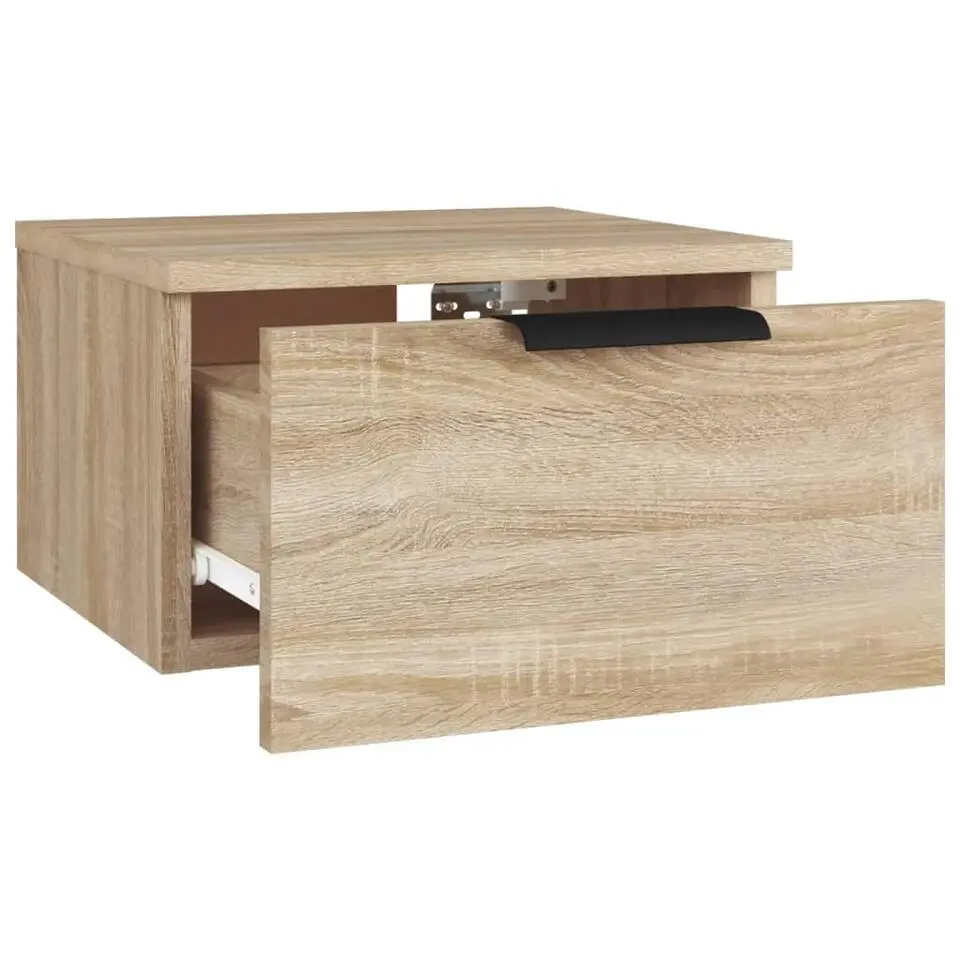 vidaXL - Wandnachtkastje - Bruin - Bewerkt hout
