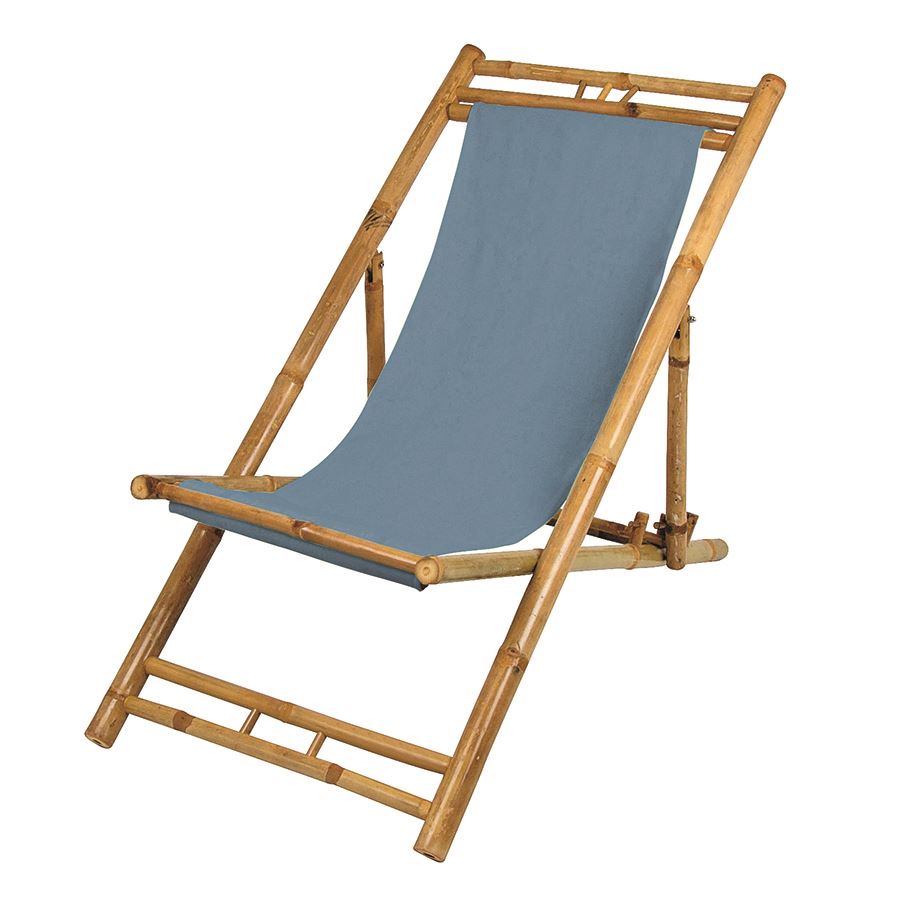 Bamboo Relax-Liegestuhl Rauchblau