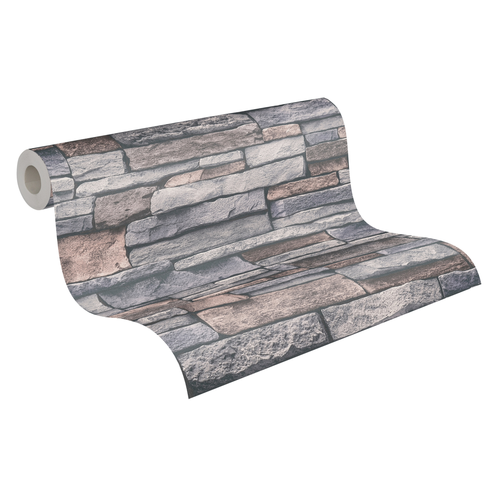 A.S. Creation Vliestapete BRICKS & STONES - grau - Steinoptik - 10 Meter