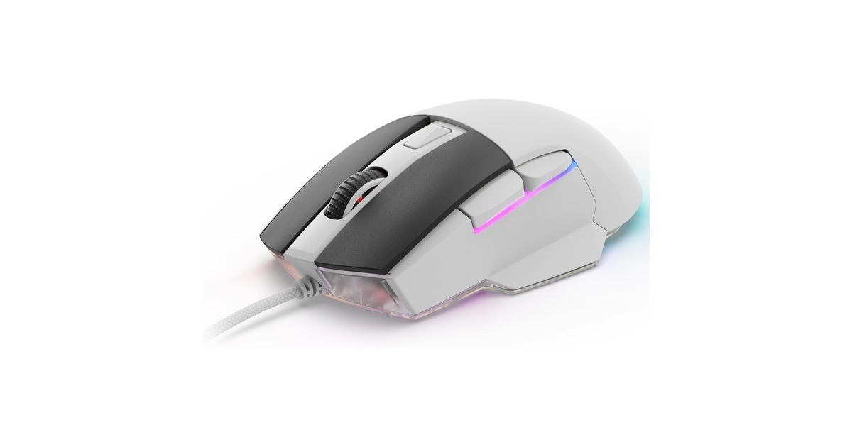 SharkoonSKILLER SGM35 gaming muis  (Wit, 400 - 6400 dpi, RGB leds)