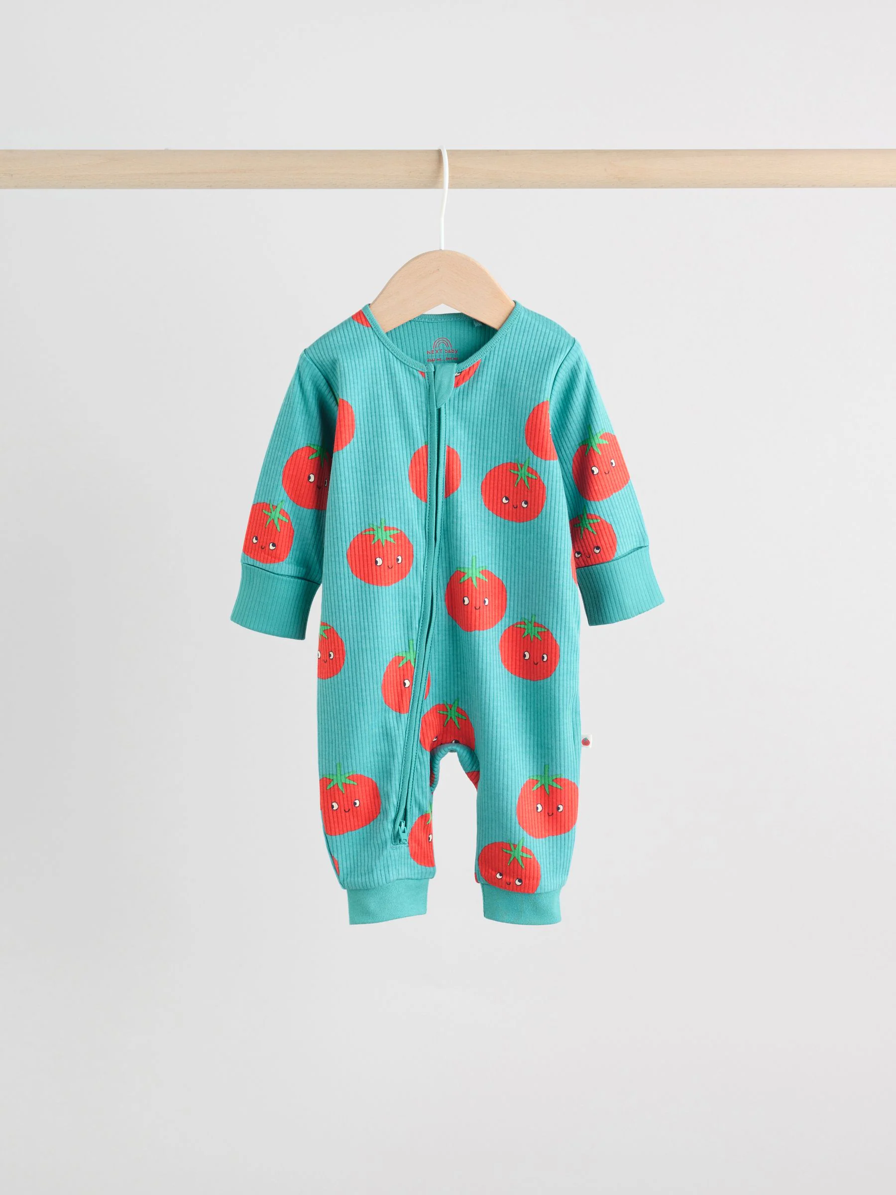 Blauwgroen - 3 Pack Baby-pyjama's met tweewegrits (0mnd -3jr)