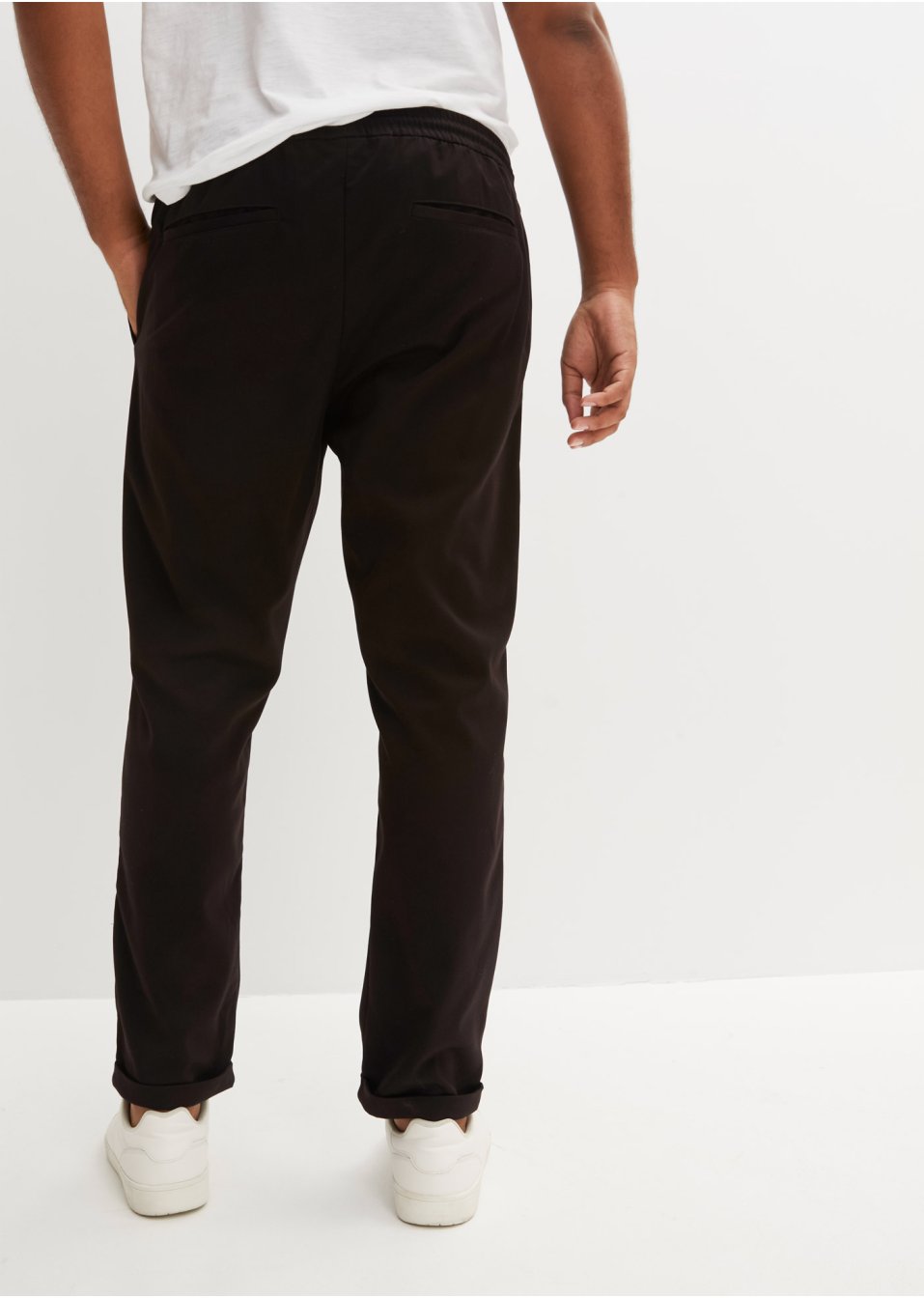 Pantalon chino taille extensible Slim Fit, longueur raccourcie, Tapered