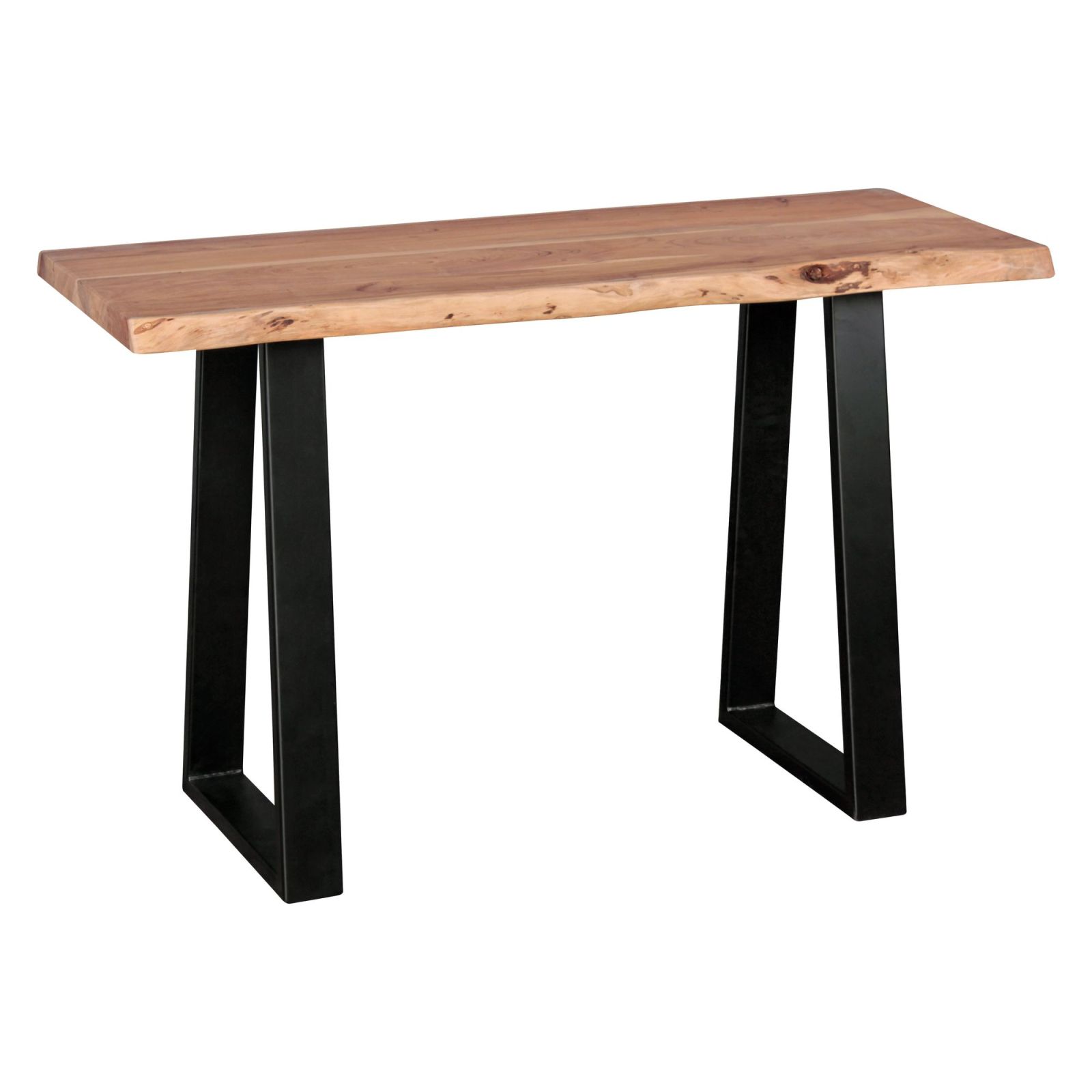 Konsolentisch - Akazie Massivholz - schwarz - 120 cm