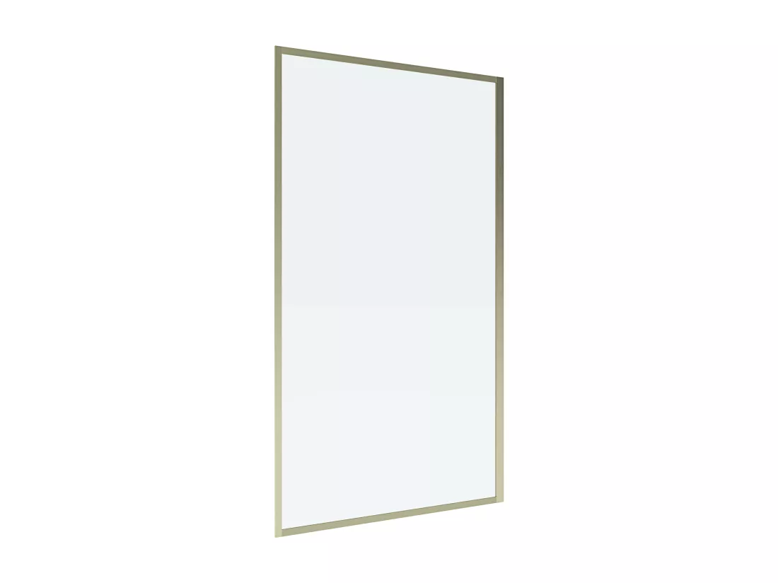 Pare baignoire doré style industriel - 80 x 140 cm - Verre trempé - BRADENTON