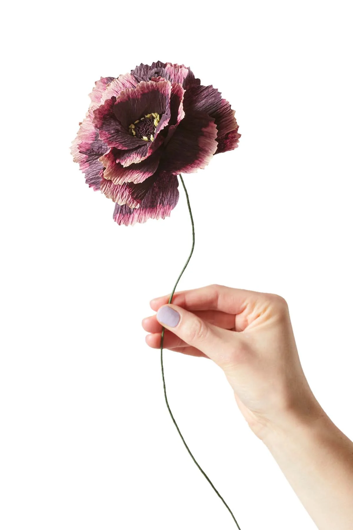 Studio About  Peony Papirblomst - Aubergine