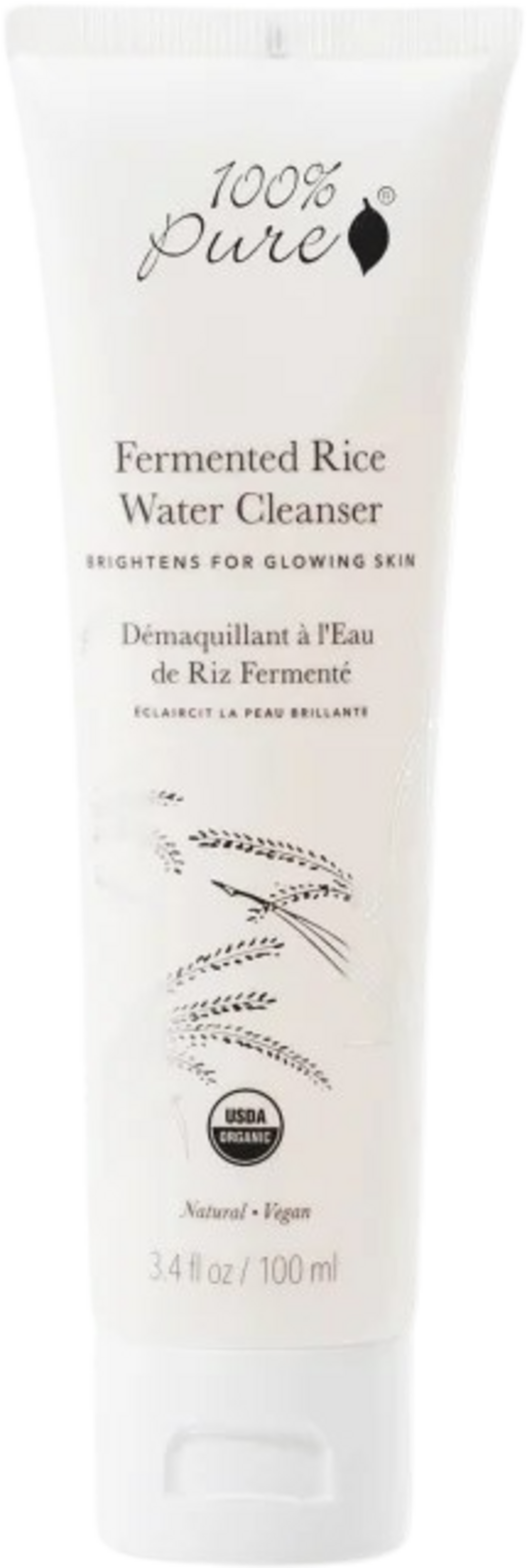 100% Pure  Fermented Rice Water Cleanser, 100 ml