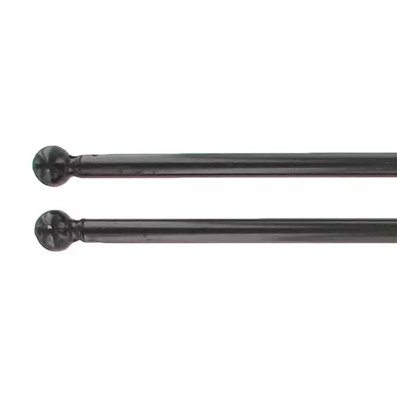 Lot de 2 tringles voilage extensibles rondes (L40 à 60 cm) Rona Noires