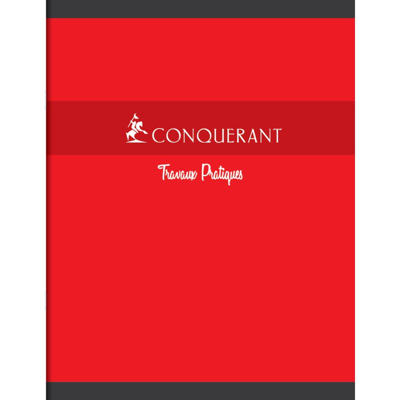 Cahier travaux pratiques Conquérant - 17x22 cm - 32 pages Seyès + 32 pages unies - Couverture carte