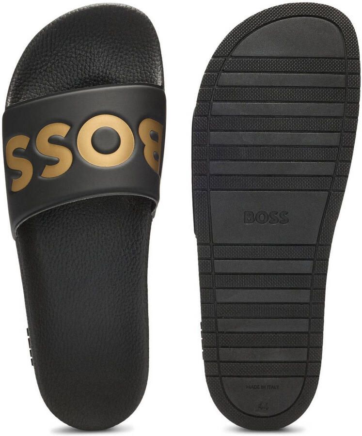 BOSS Heren Slippers Zwart 50536835 007 Aryeh_Slid_npvlg