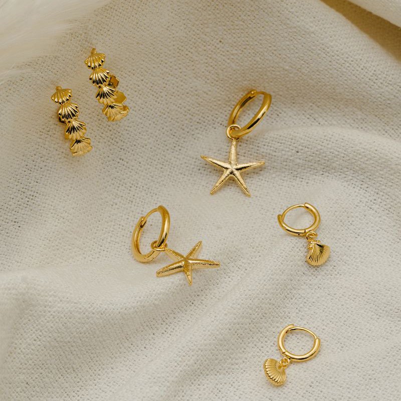 Orelia Jewellery Starfish Huggie Hoops