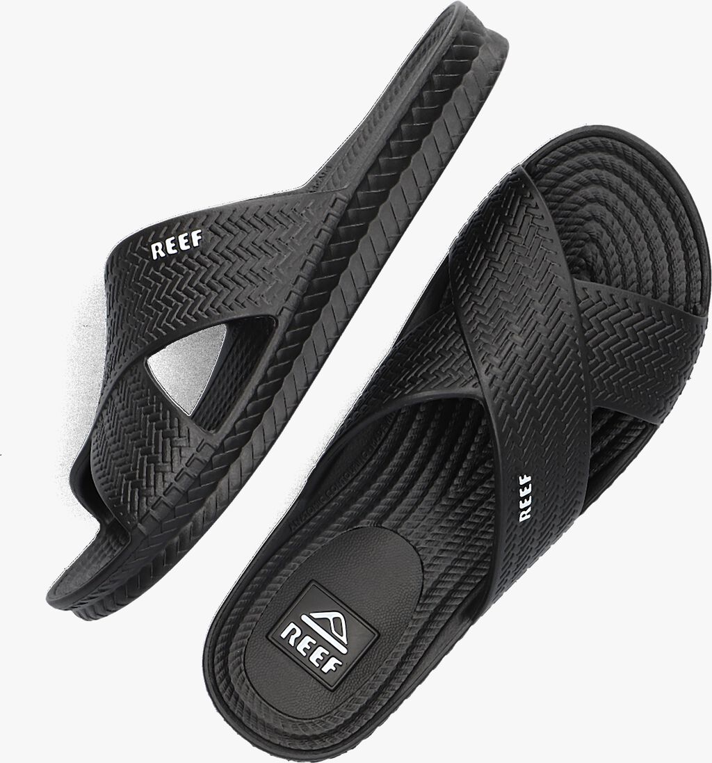 REEF zwarte reef slippers water x slide